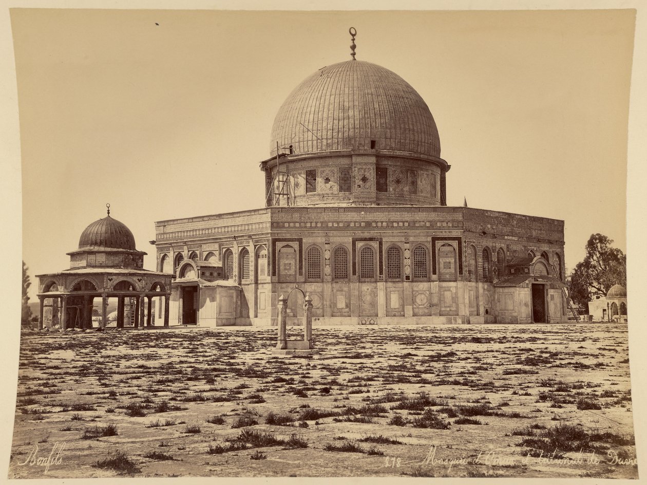 Mosque of Omar and Tribunal of David by Félix Bonfils
