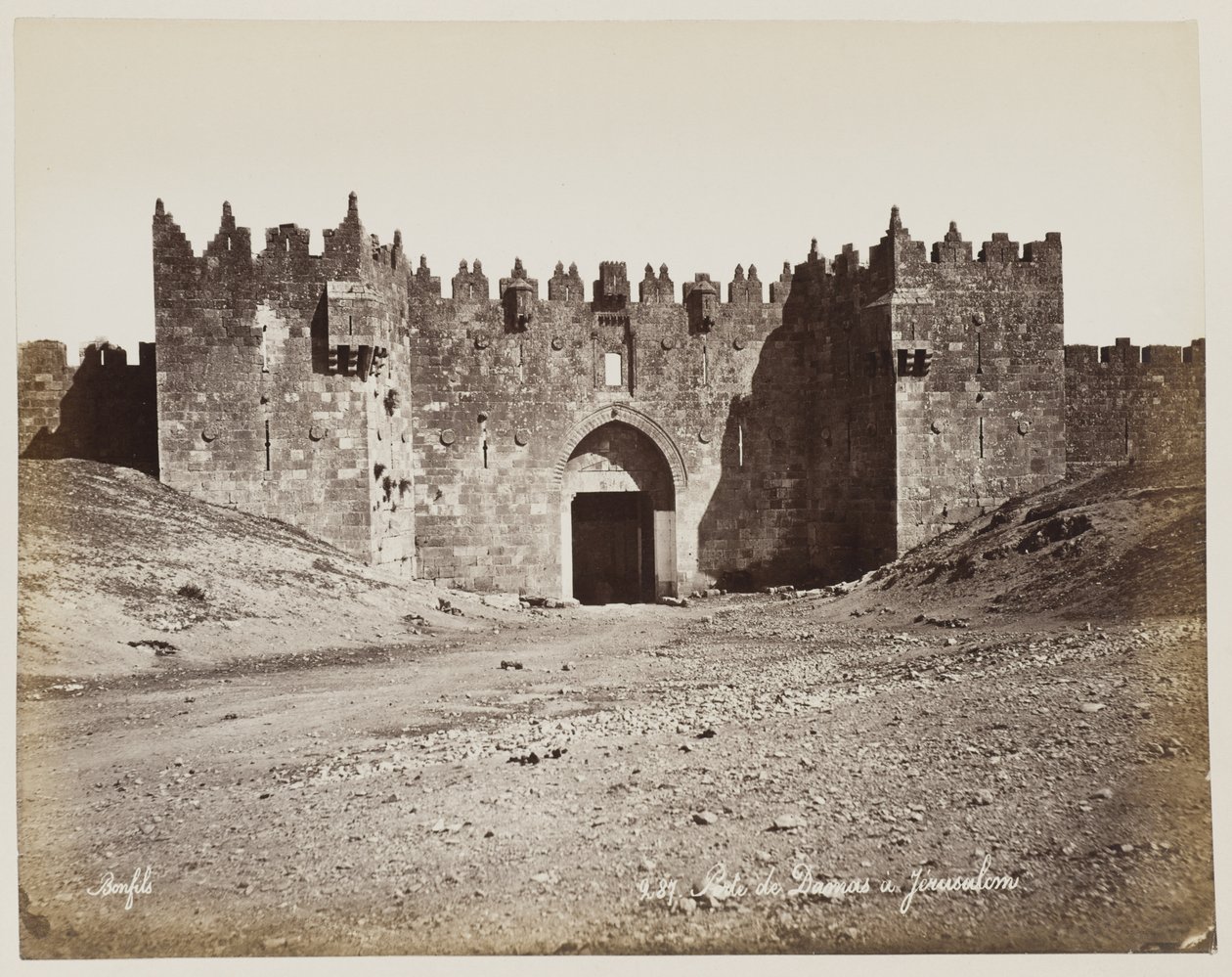 Dagnas Gate in Jerusalem #287 by Félix Bonfils