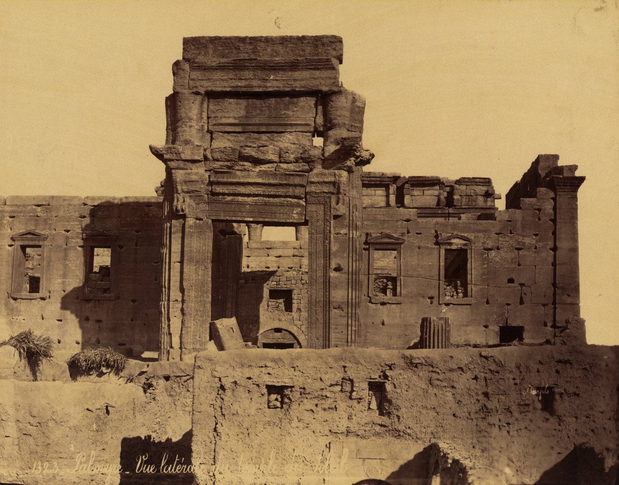 Remains of Temple of the Sun in Palmyra, Syria by Félix Bonfils