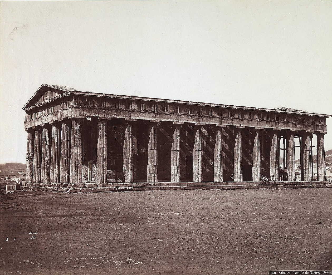The Temple of Theseus on the Acropolis of Athens by Félix Bonfils