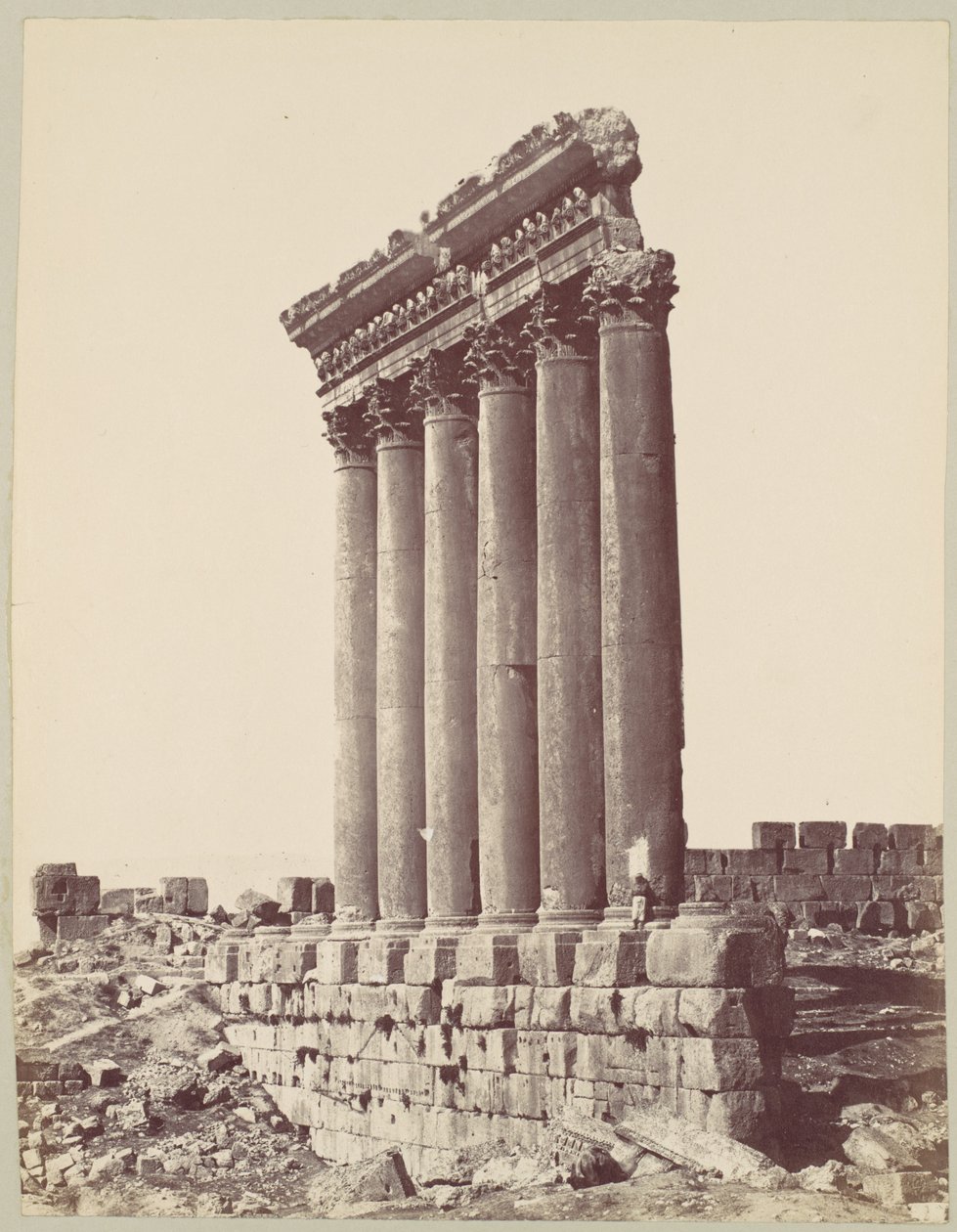 The Temple of the Sun at Baalbec by Félix Bonfils