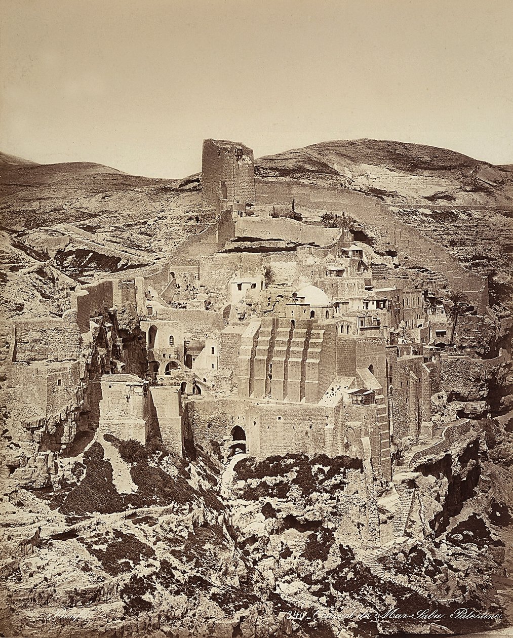 View of the Mar Saba Convent, in Israel by Félix Bonfils
