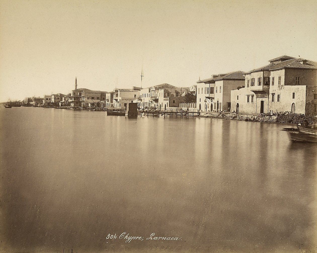 View of the City of Larnaca, in Cyprus by Félix Bonfils