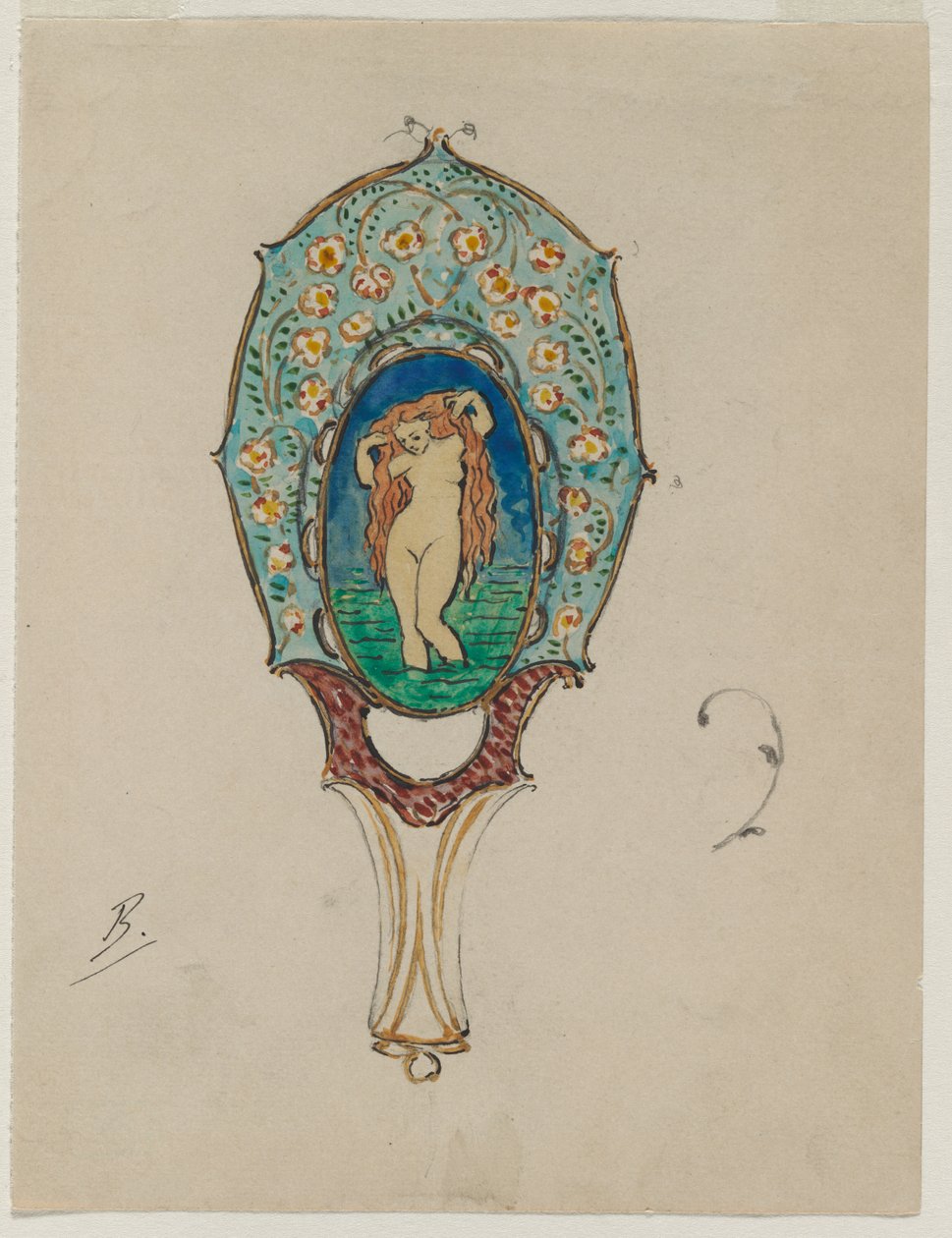 Design for a Hand Mirror by Felix Bracquemond