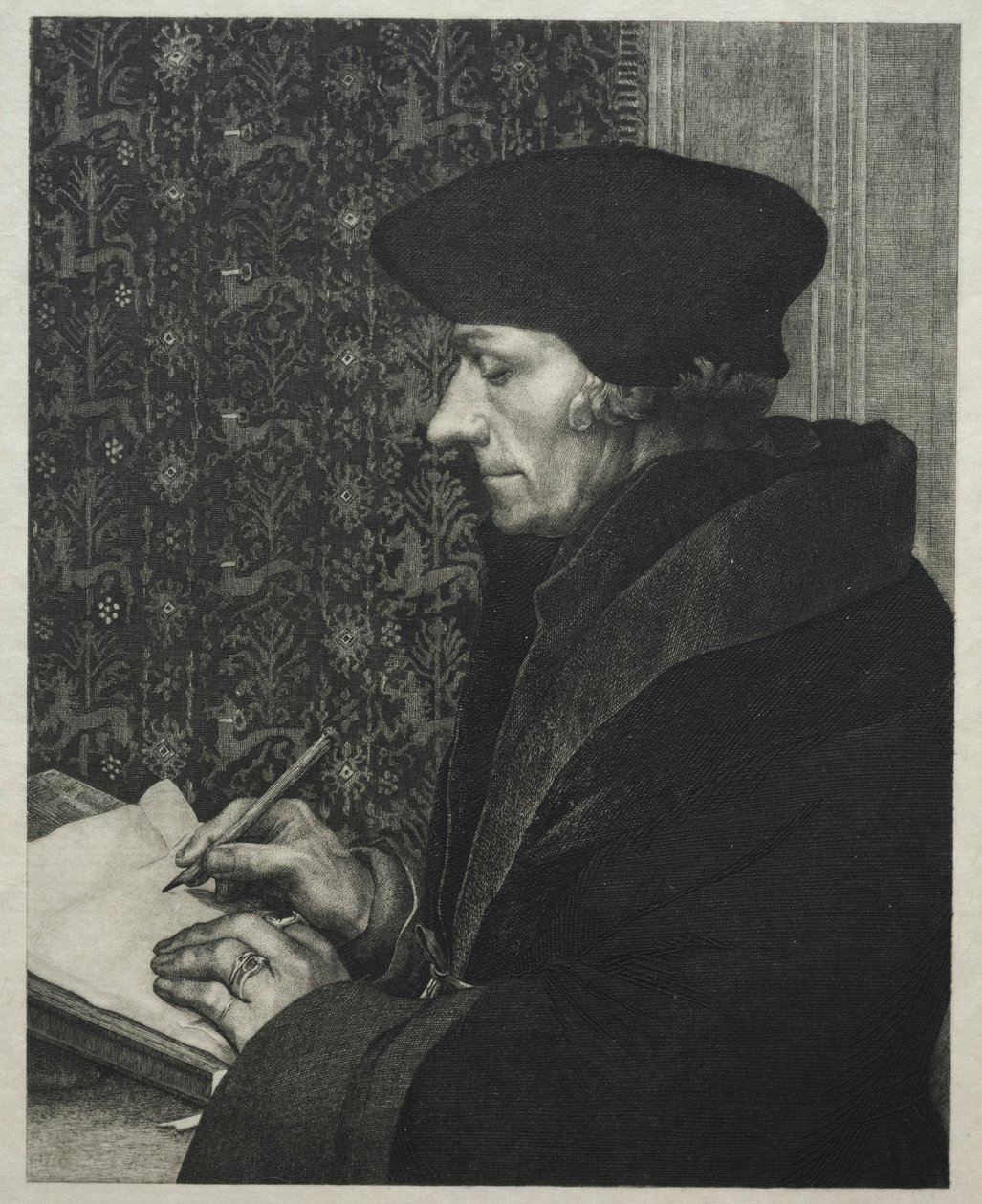 Erasmus, After Holbein by Felix Bracquemond
