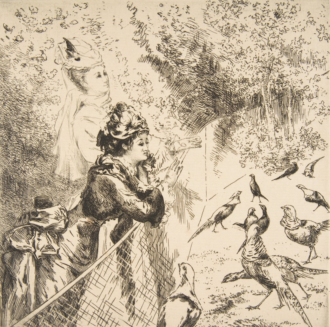 In the Zoological Garden, ca. 1873 by Felix Bracquemond