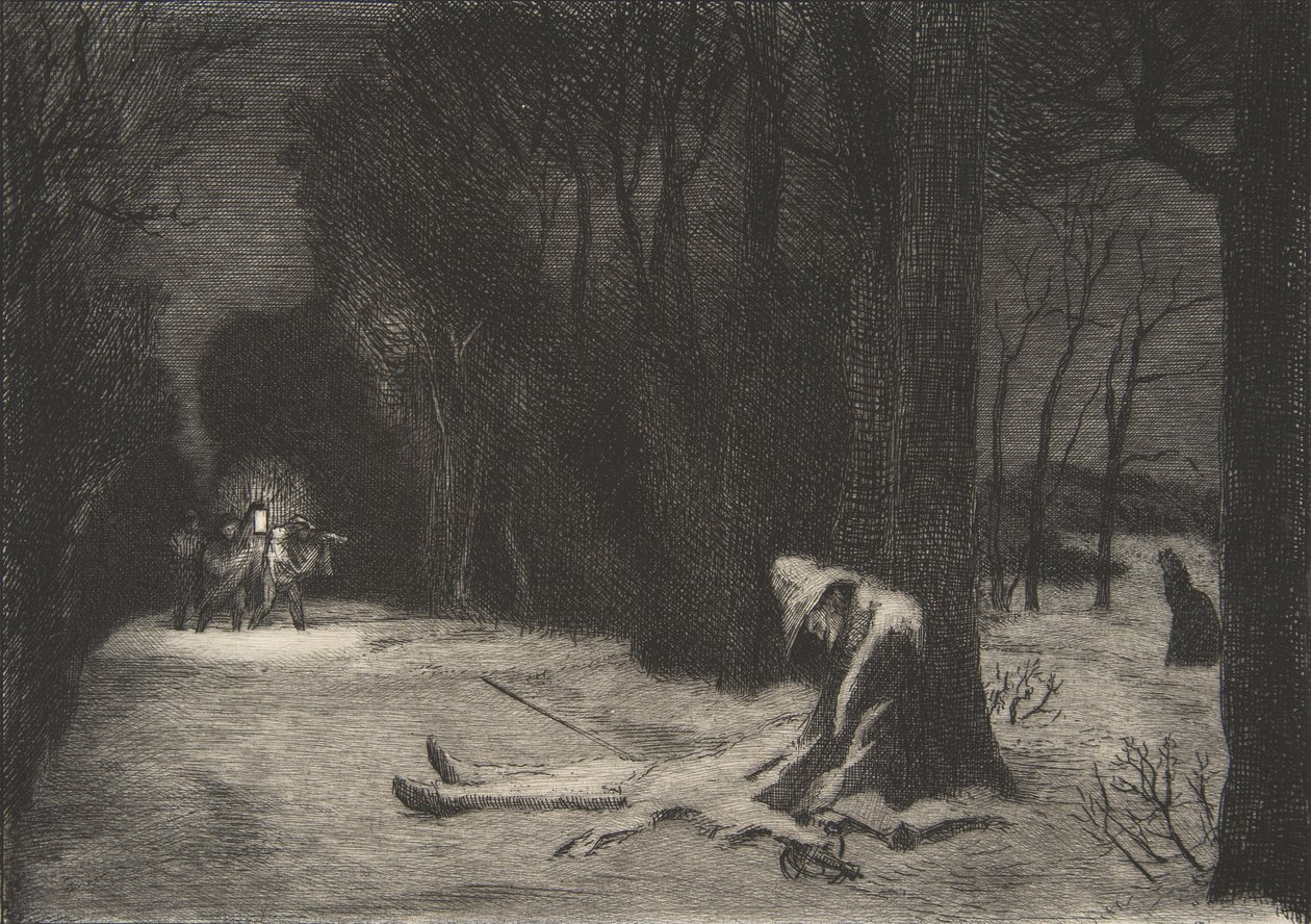 The Death of Matamore Captain Fracasse by Felix Bracquemond