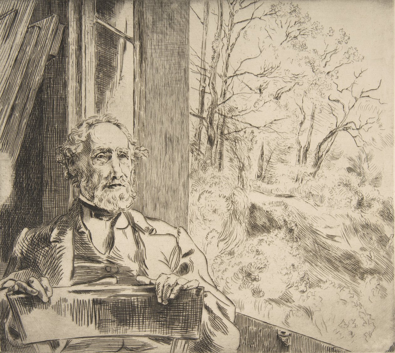 Portrait of Meyer-Heine, 1872 by Felix Bracquemond