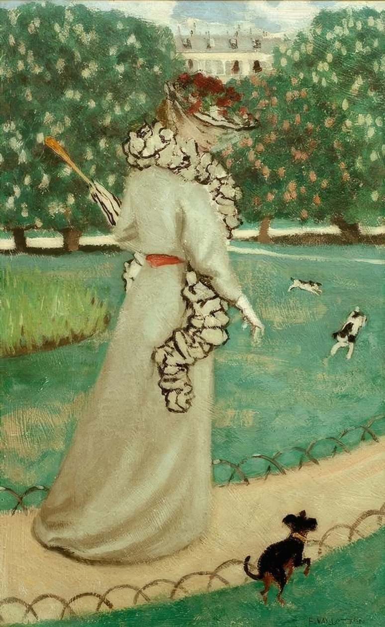 In the Luxembourg Garden by Felix Edouard Vallotton