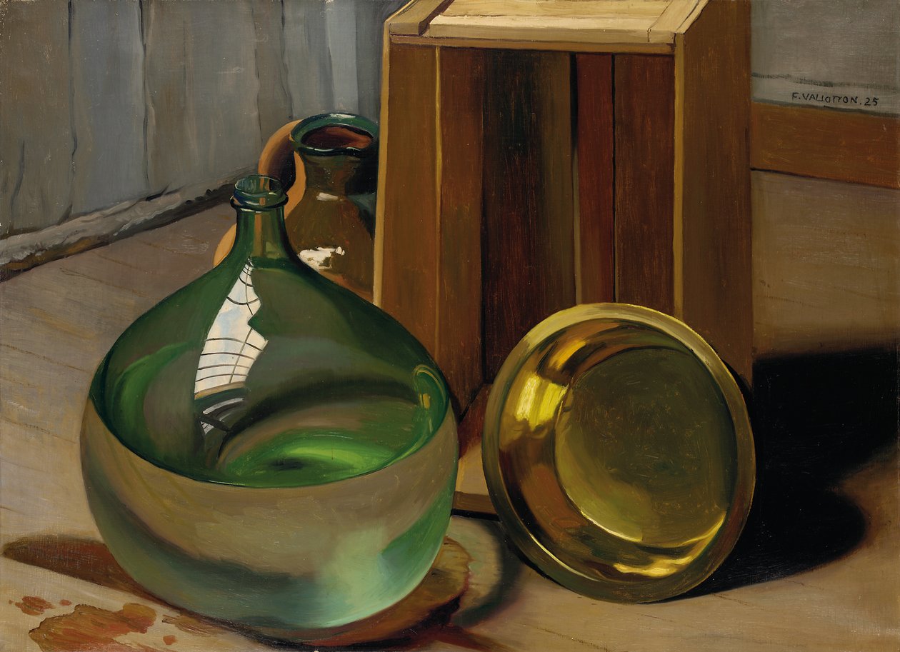 Dame-jeanne and caisse, 1925 by Felix Edouard Vallotton