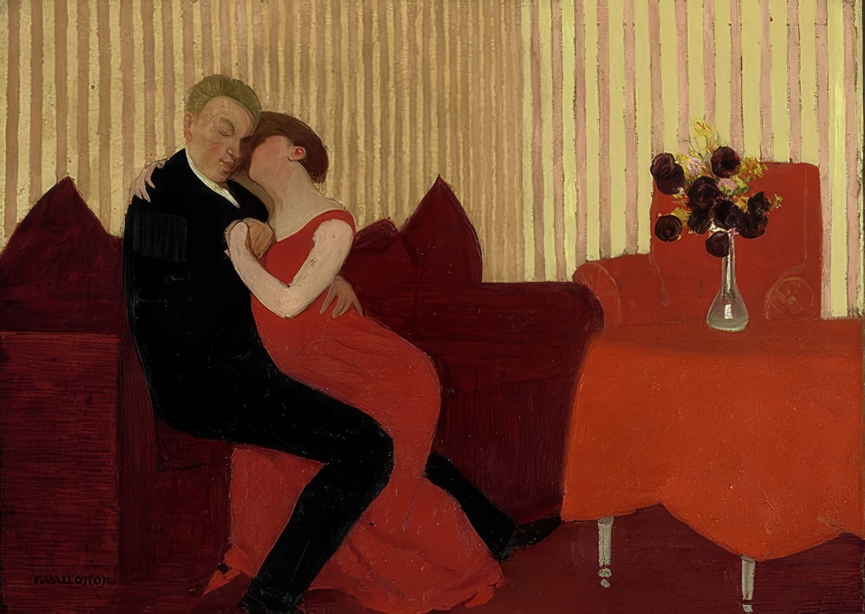 The Lie. 1898 by Felix Edouard Vallotton