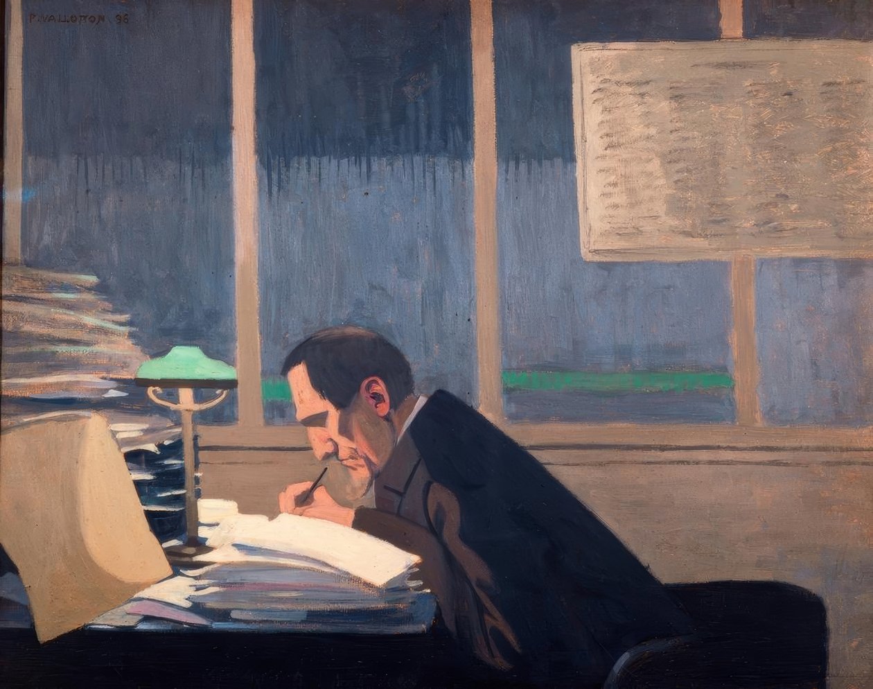 Felix Feneon at La Revue Blanche by Felix Edouard Vallotton