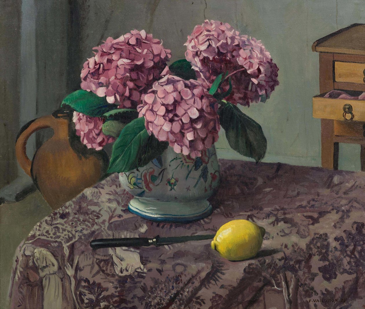 Hortensias and Lemon by Felix Edouard Vallotton