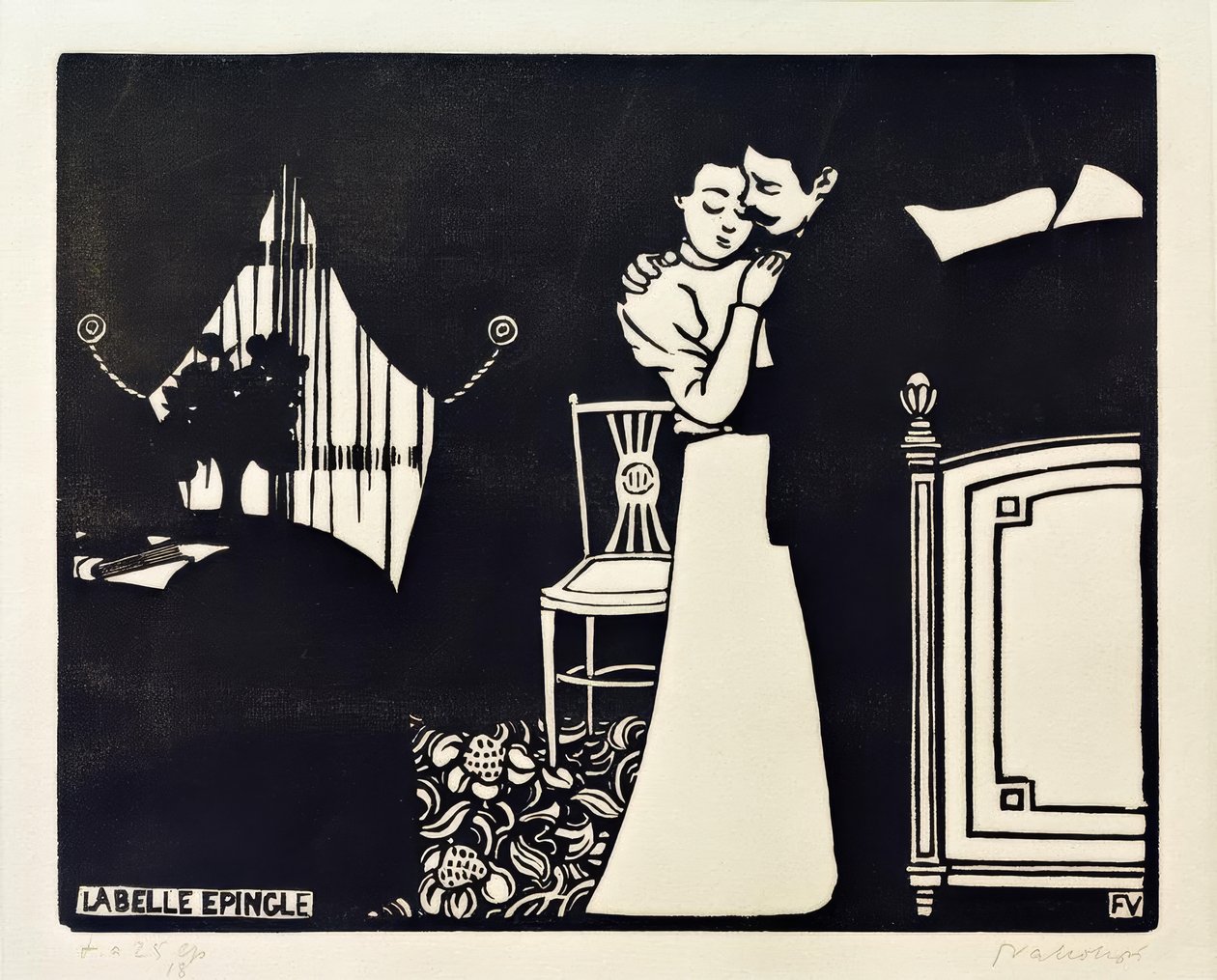 The Beautiful Pin by Felix Edouard Vallotton