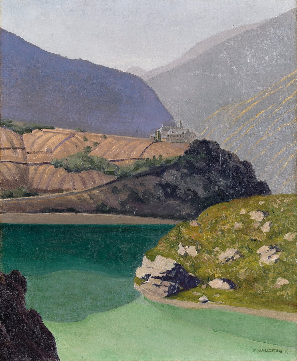 Lake Geronde, Sierre, 1919 by Felix Edouard Vallotton