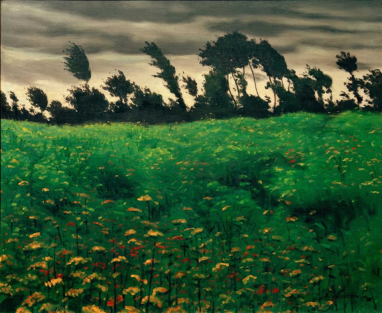 The Flowering Field by Felix Edouard Vallotton