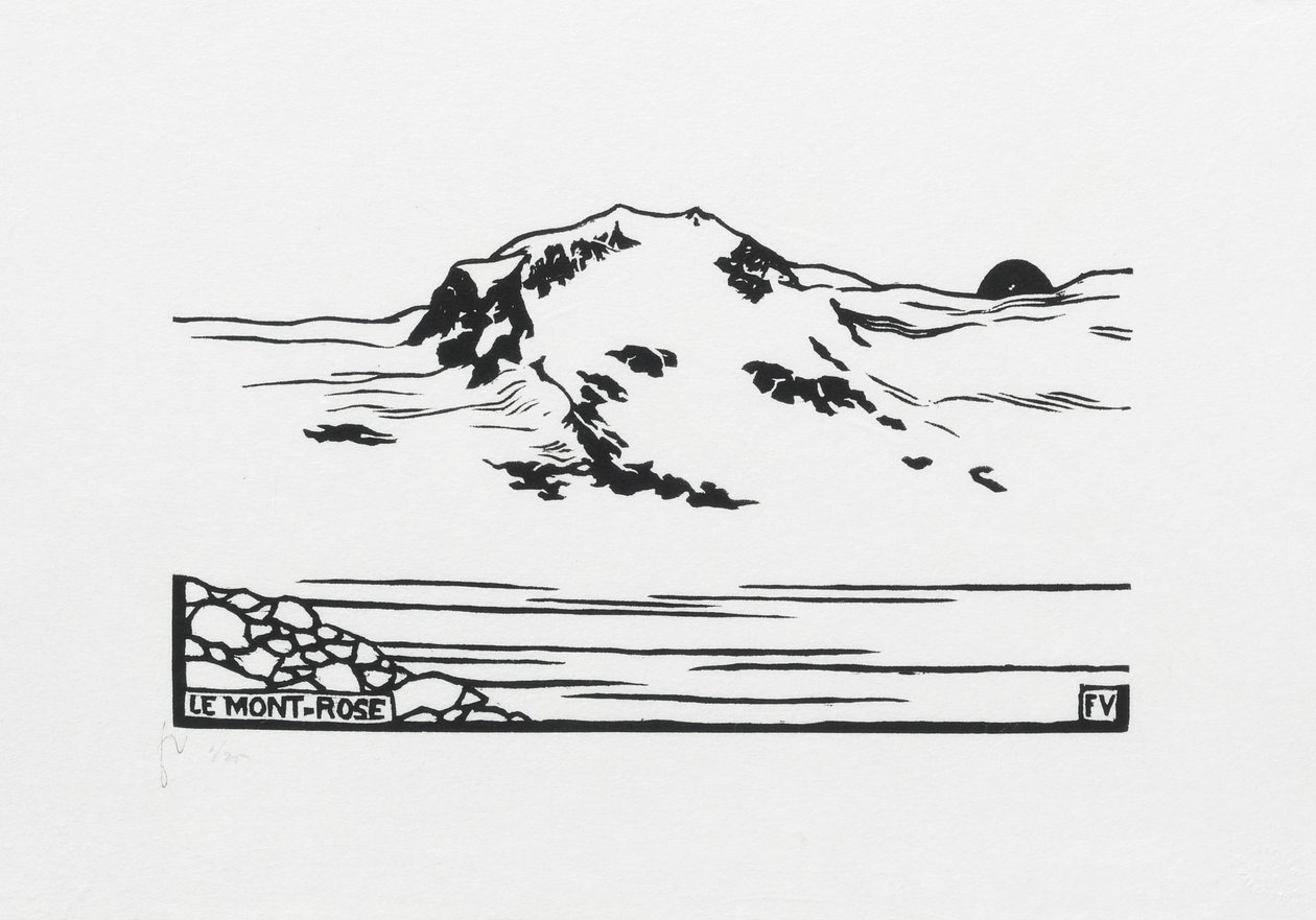 Mont-Rose, 1892 by Felix Edouard Vallotton