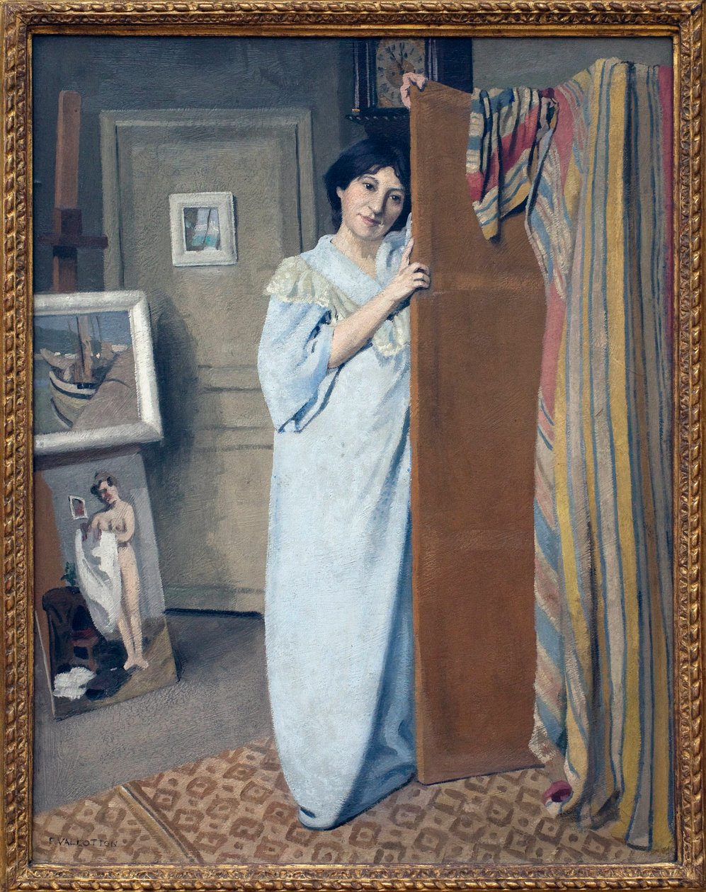 Mrs. Vallotton in a Dress by Felix Edouard Vallotton