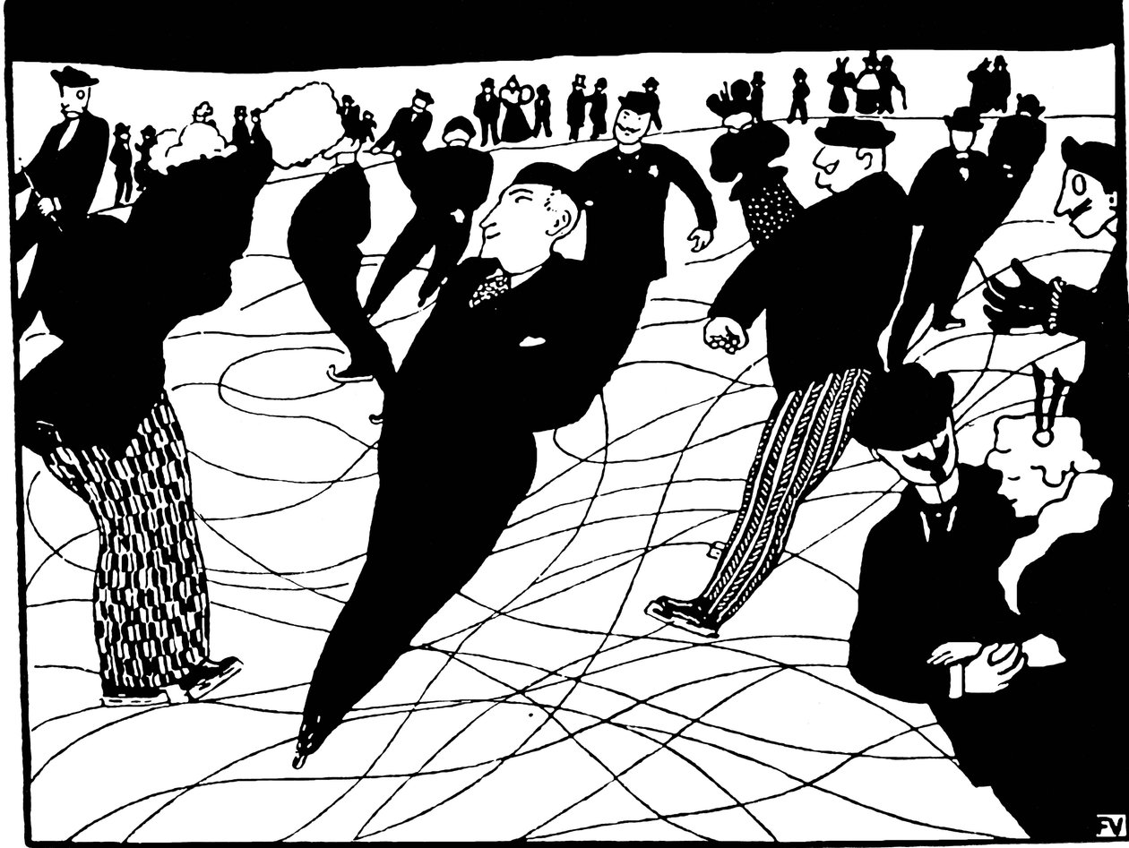 Ice Skaters by Felix Edouard Vallotton