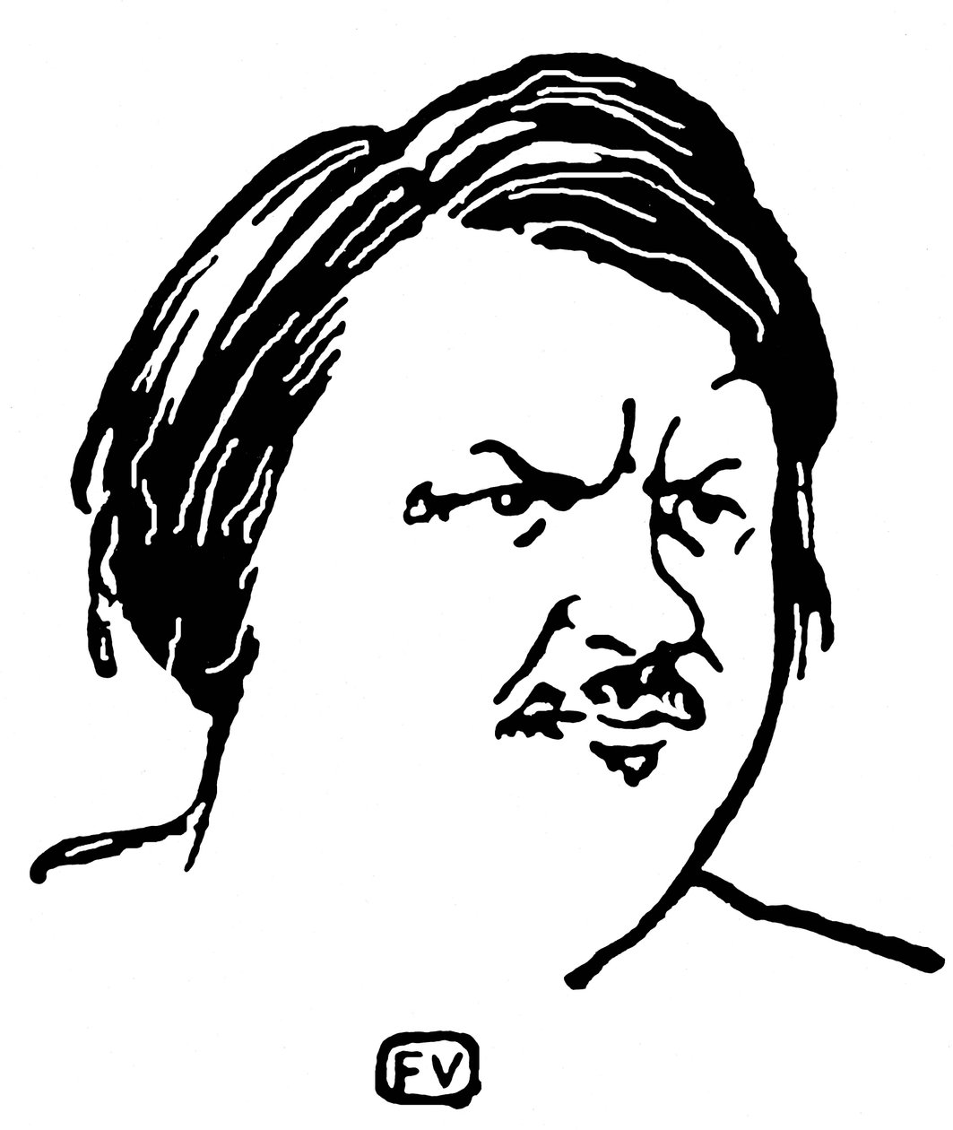 Portrait of Honore de Balzac (1799-1850) by Felix Edouard Vallotton