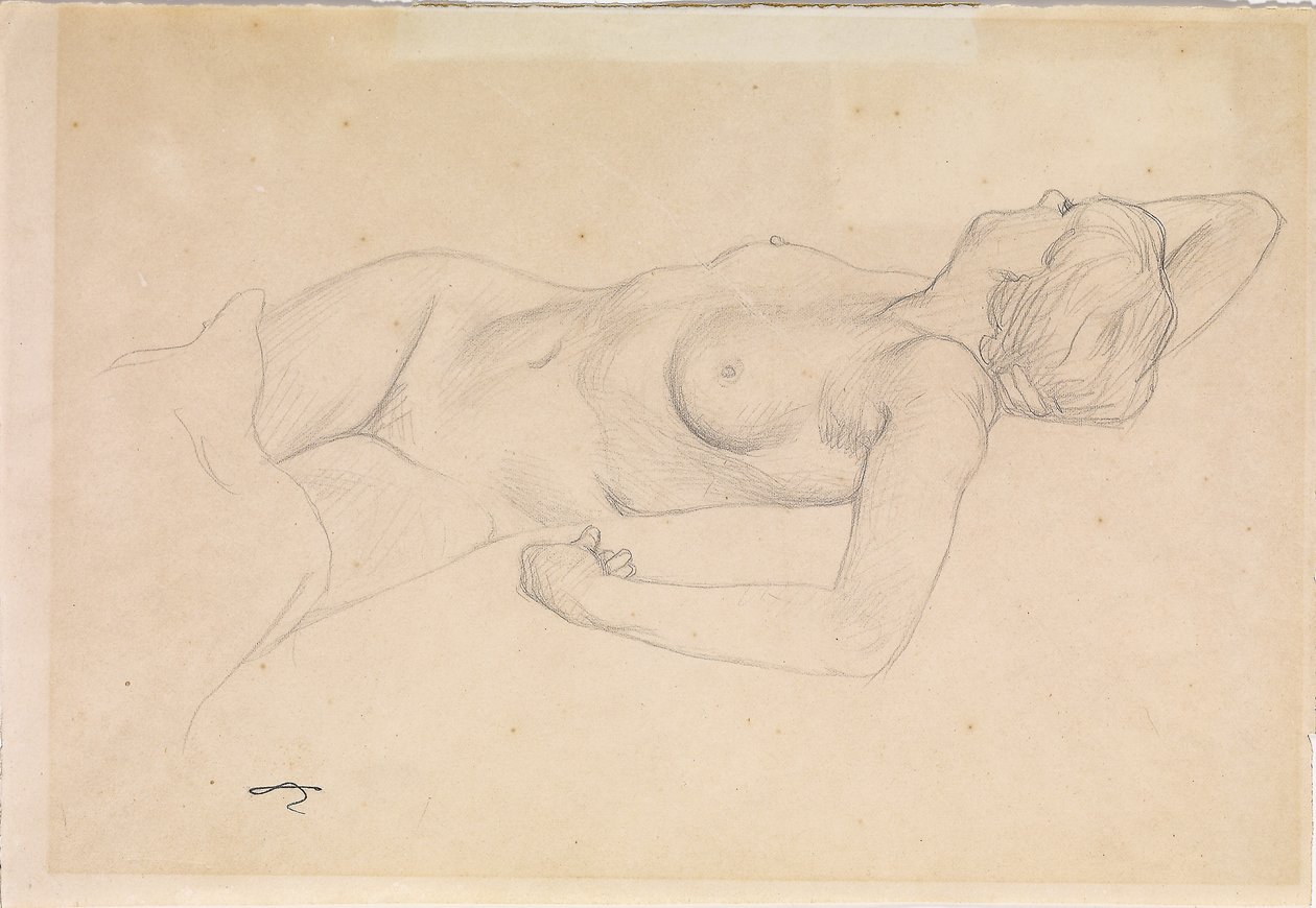 Reclining Nude by Felix Edouard Vallotton