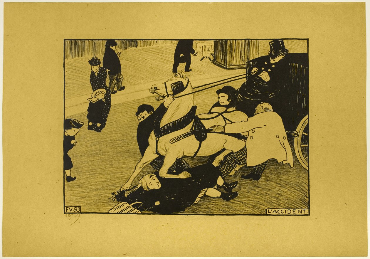 The Accident by Felix Edouard Vallotton