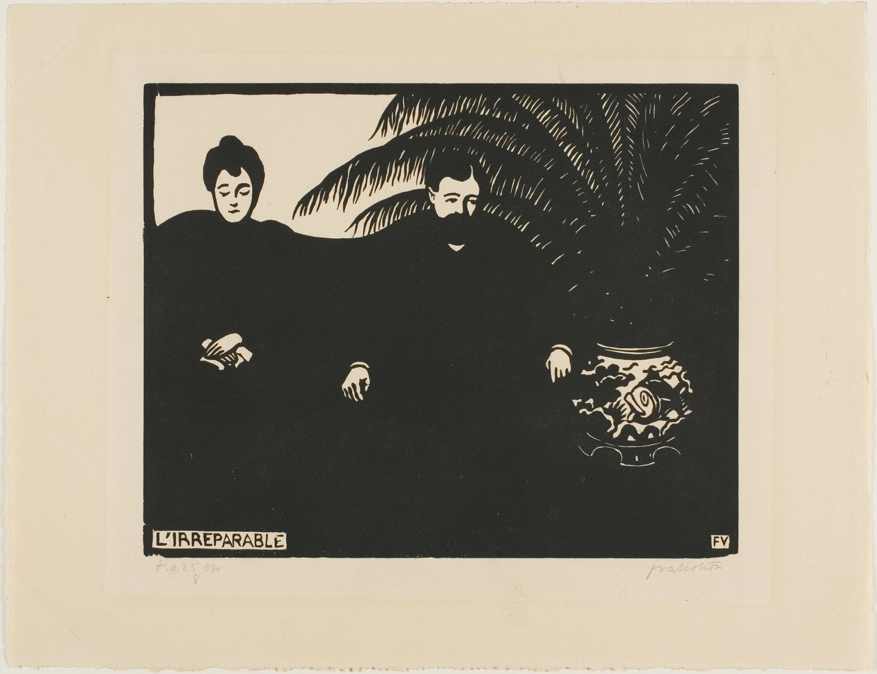 The Irreparable, plate ten from Intimacies by Felix Edouard Vallotton