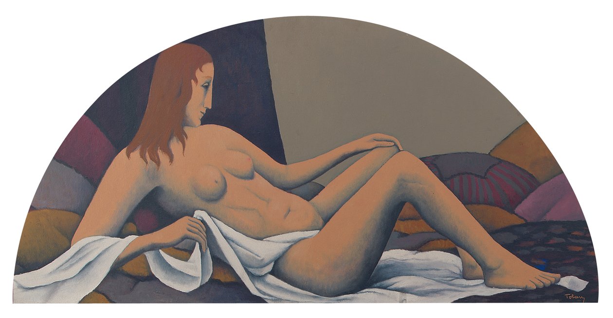Reclining Nude by Felix Elie Tobeen