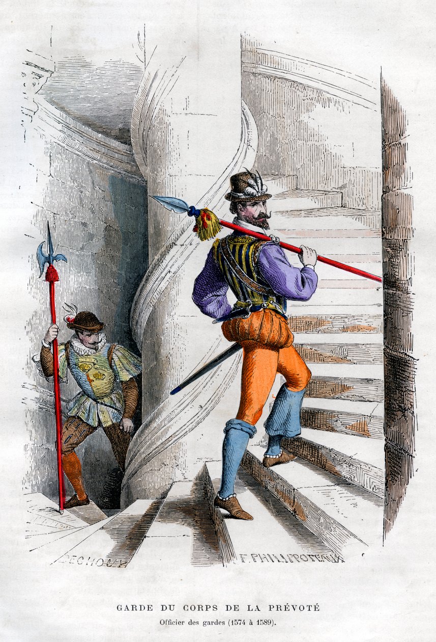 Officer of the Guards, Garde du Corps de la Prévôté 1574-1589 1882-1884 by Felix Henri Emmanuel Philippoteaux