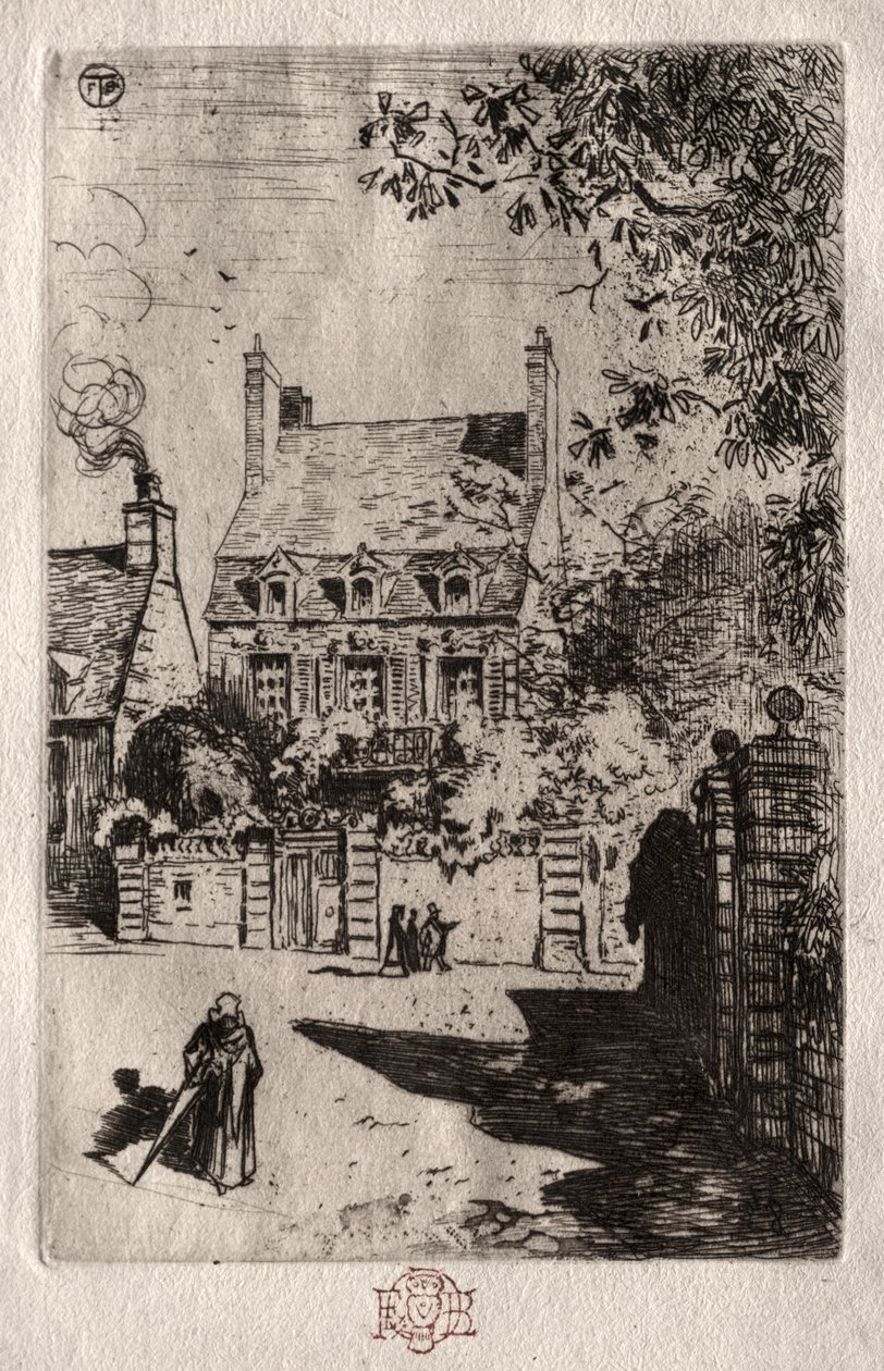 In Province: The House at Orléans by Felix Hilaire Buhot