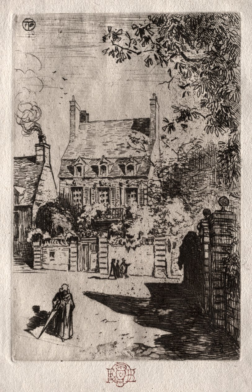 In Province: The House at Orléans, c. 1875 by Felix Hilaire Buhot