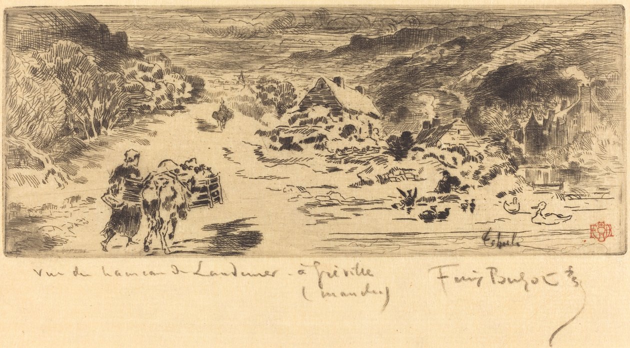 The Entrance of Landemer (Hague) by Felix Hilaire Buhot