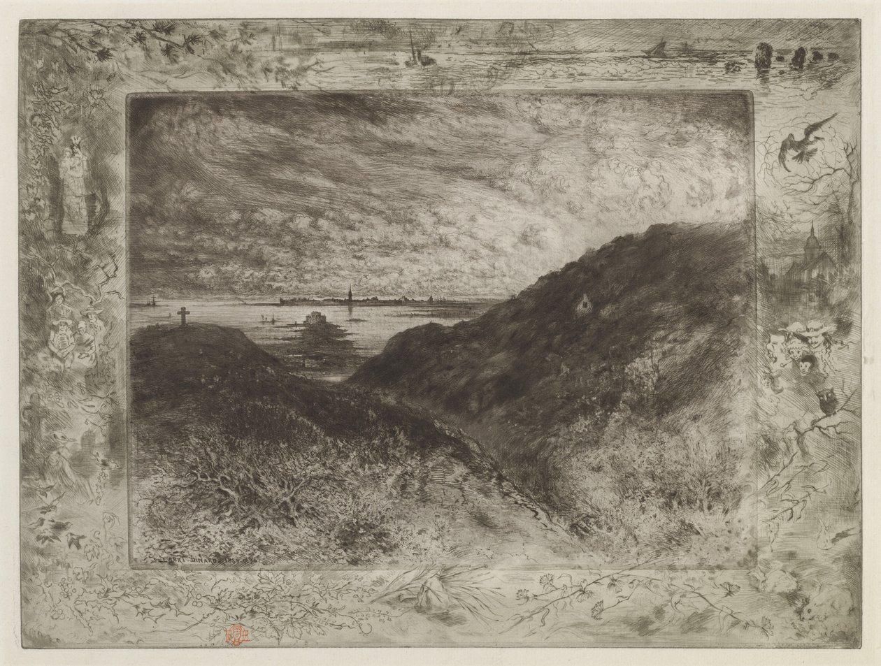 The Cliff: Saint-Malo Bay, 1886-1890 by Felix Hilaire Buhot