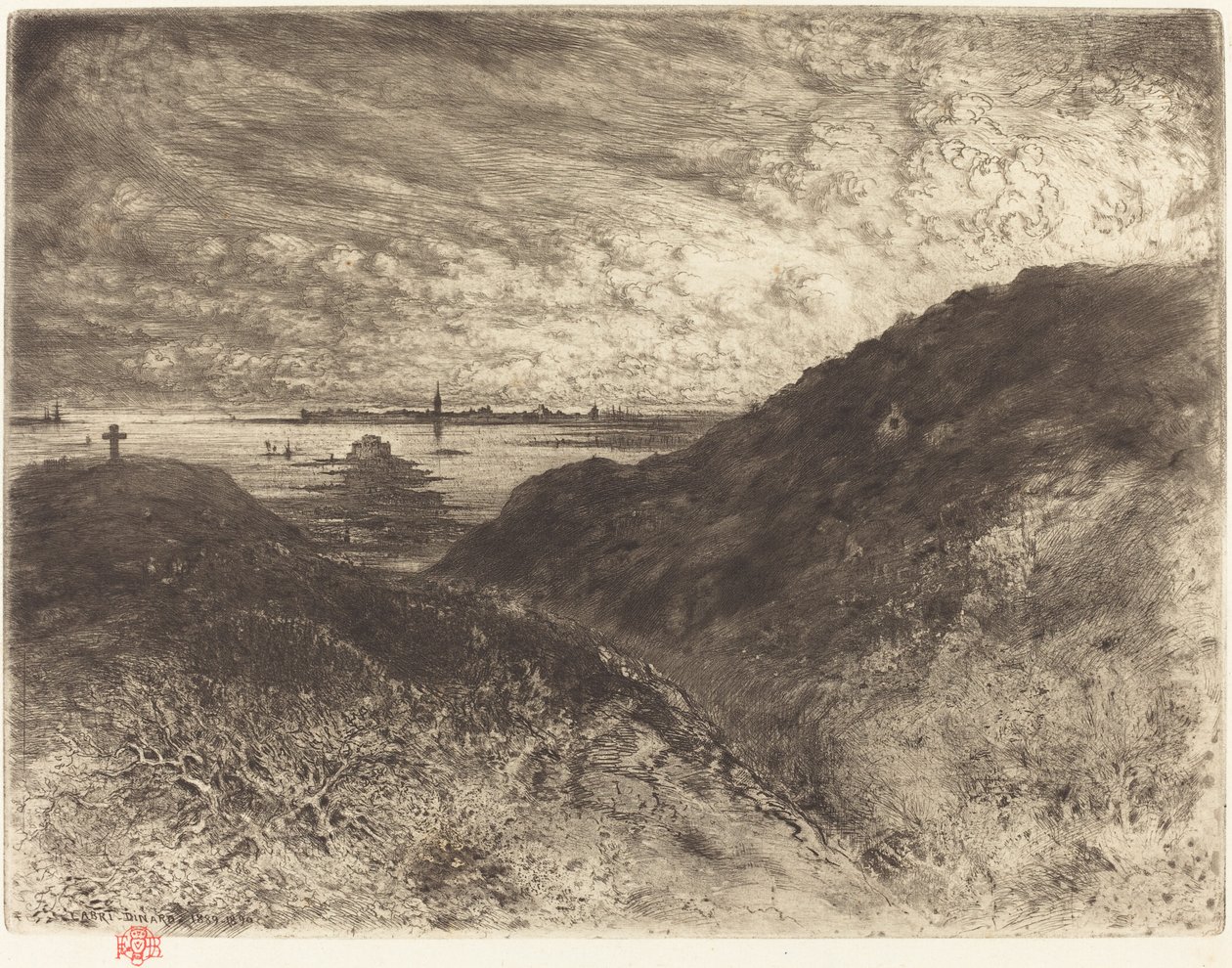 The Cliff: Saint-Malo Bay, 1886-1890 by Felix Hilaire Buhot
