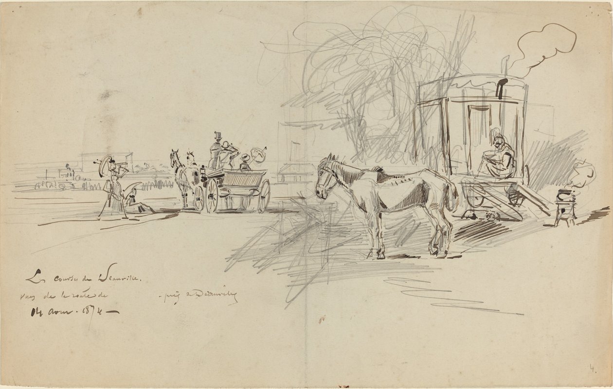 The Races of Deauville by Felix Hilaire Buhot