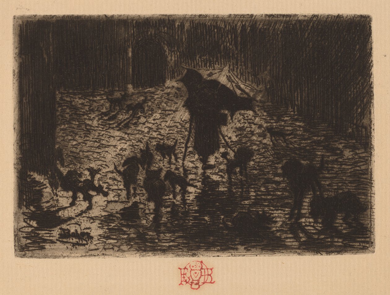 The Night Prowlers, 1876-1877 by Felix Hilaire Buhot