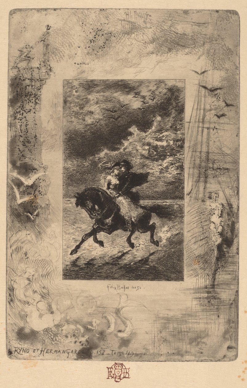Ryno and Hermangarde by Felix Hilaire Buhot