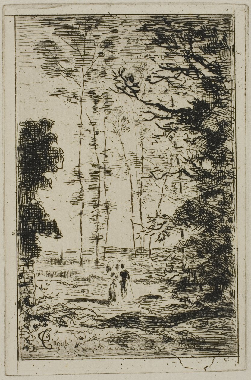 Small Vertical Landscape by Felix Hilaire Buhot