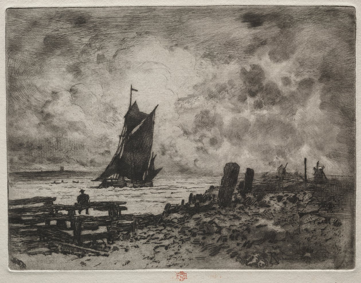 The Little Marine: Souvenir of Medway by Felix Hilaire Buhot