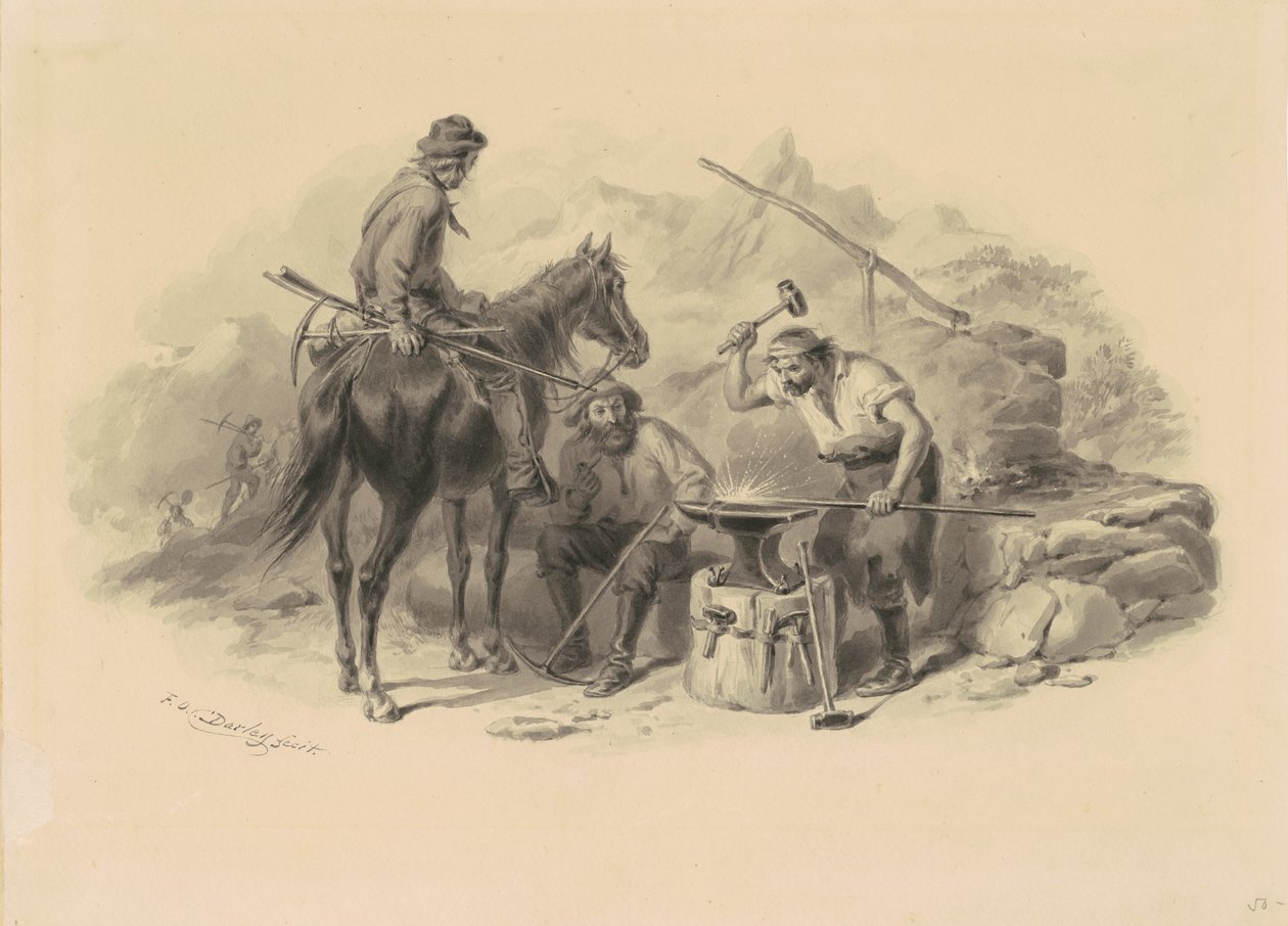 Blacksmith in the Goldfields by Felix Octavius Carr Darley