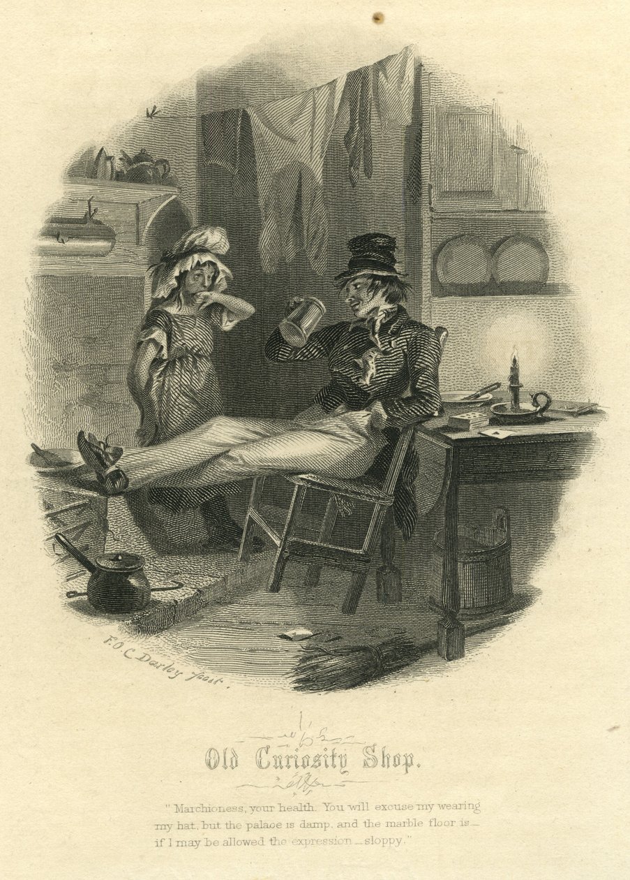 Old Curiosity Shop - The Marchioness and Mr Swiveller by Felix Octavius Carr Darley