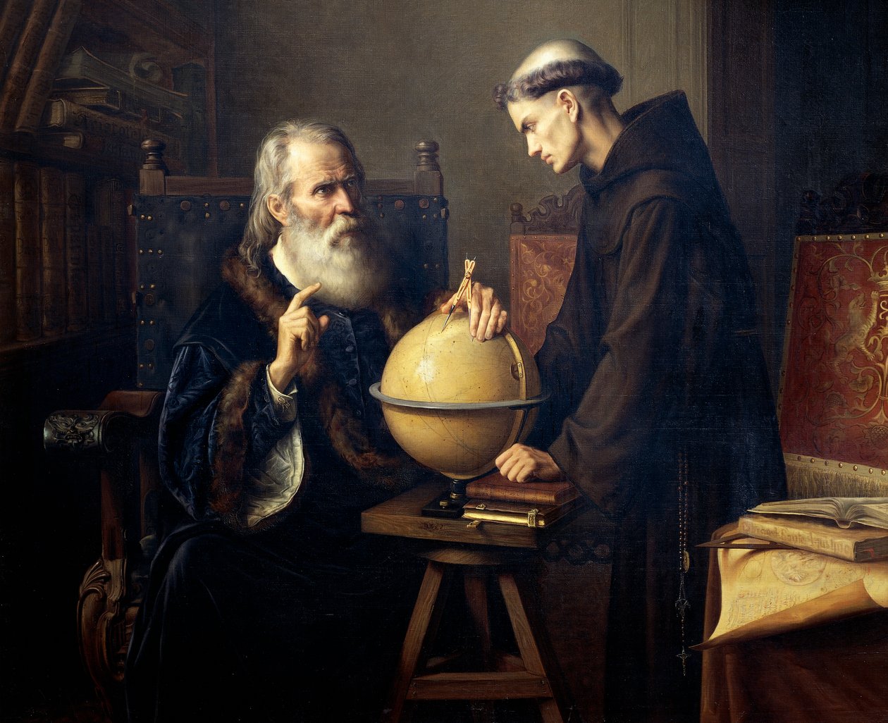 Galileo Galilei explaining his theories at Padua University by Félix Parra