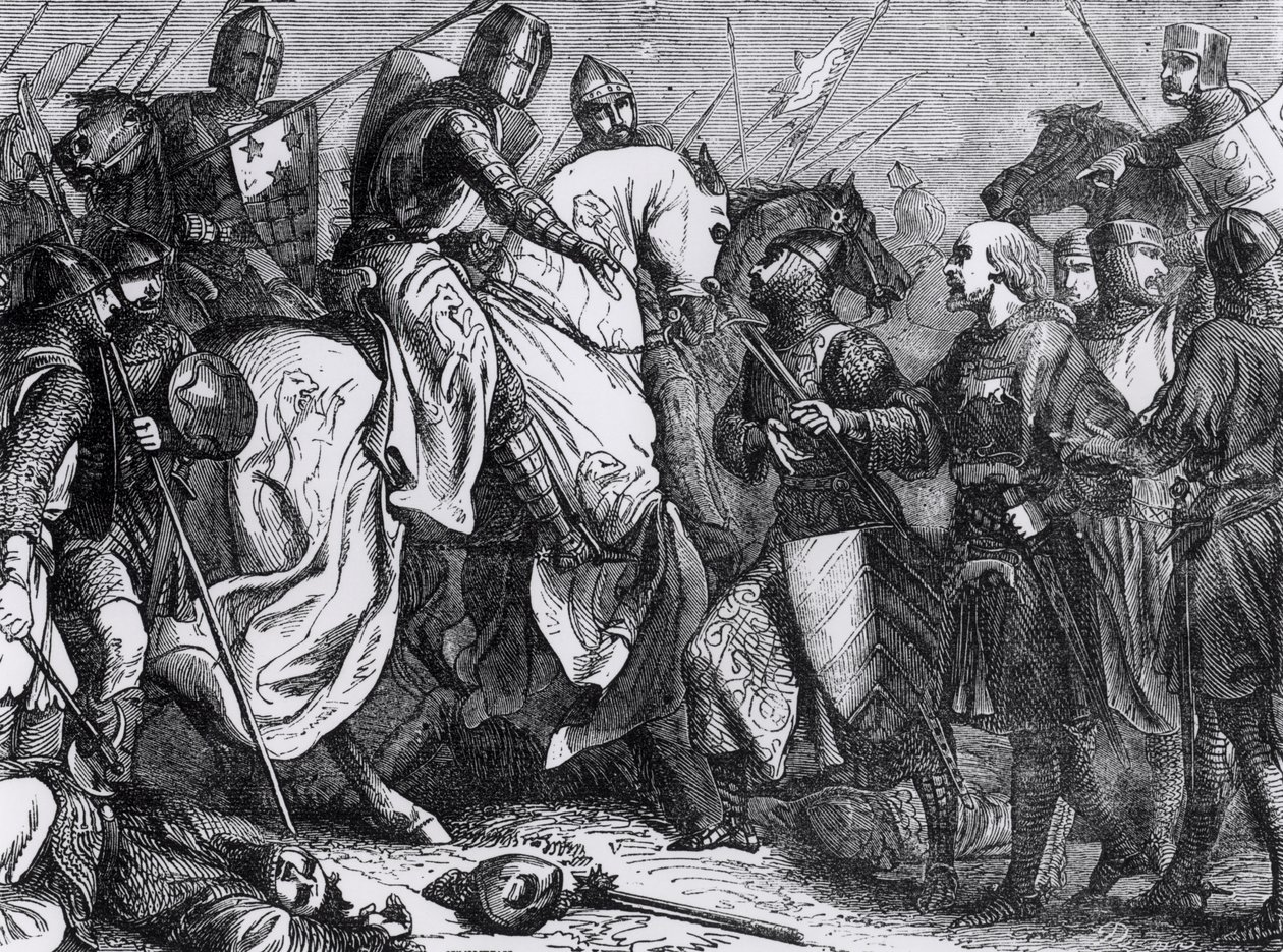 Henry III (1207-72) at the Battle of Lewes, 14th May 1264 by Felix Philippoteaux