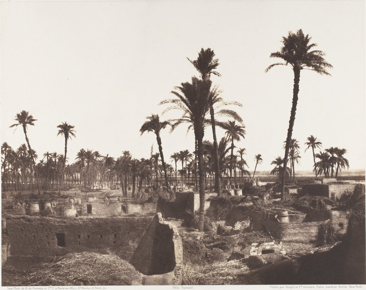 Abâzîz, Interior of an Arab Village by Félix Teynard