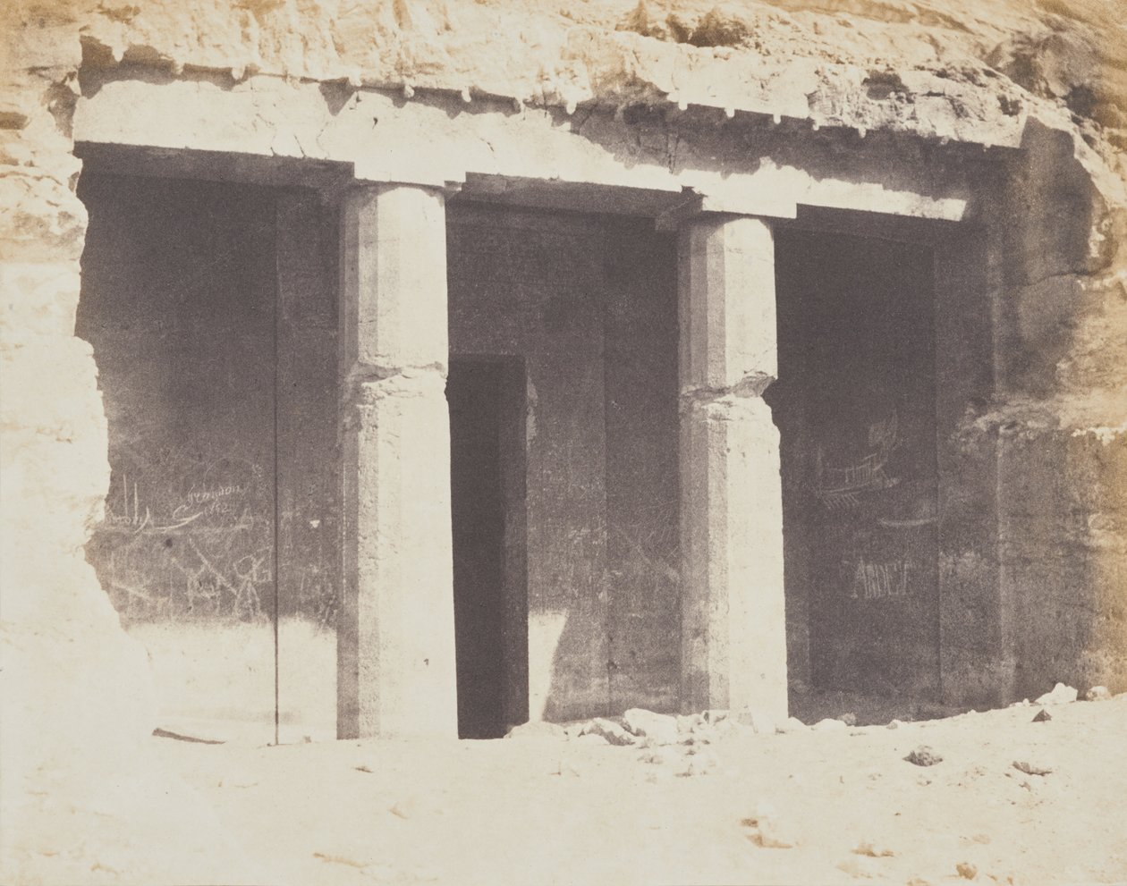 Rock-Cut Architecture--Tomb of Khnumhotep, Beni-Hasan by Félix Teynard