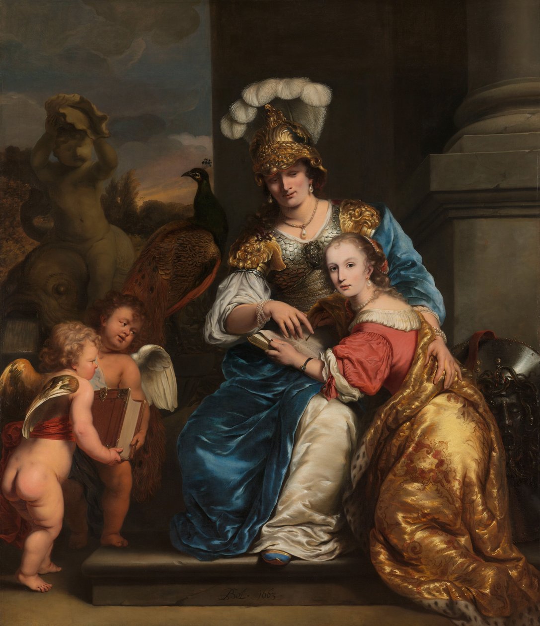 Margarita Trip as Minerva, Instructing her Sister Anna Maria Trip by Ferdinand Bol
