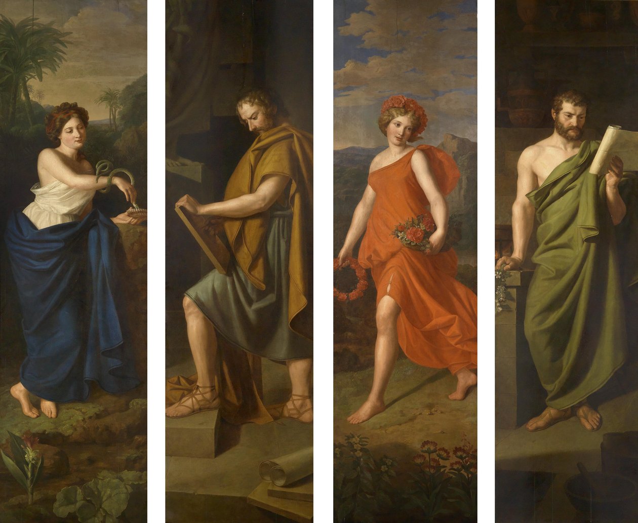 Hygieia, Hippocrates, Flora and Galen by Ferdinand Georg Waldmuller