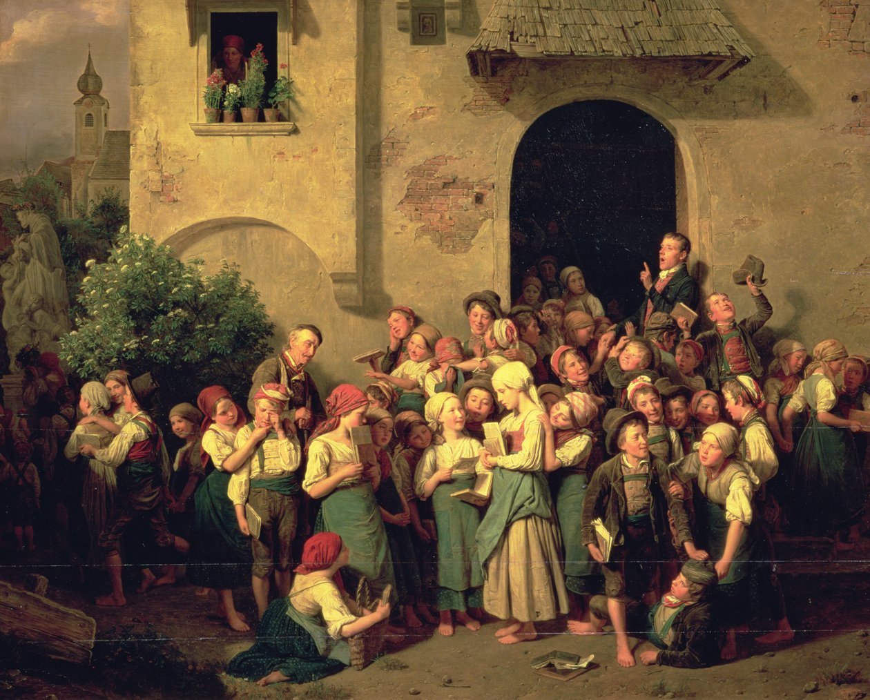 After School by Ferdinand Georg Waldmuller
