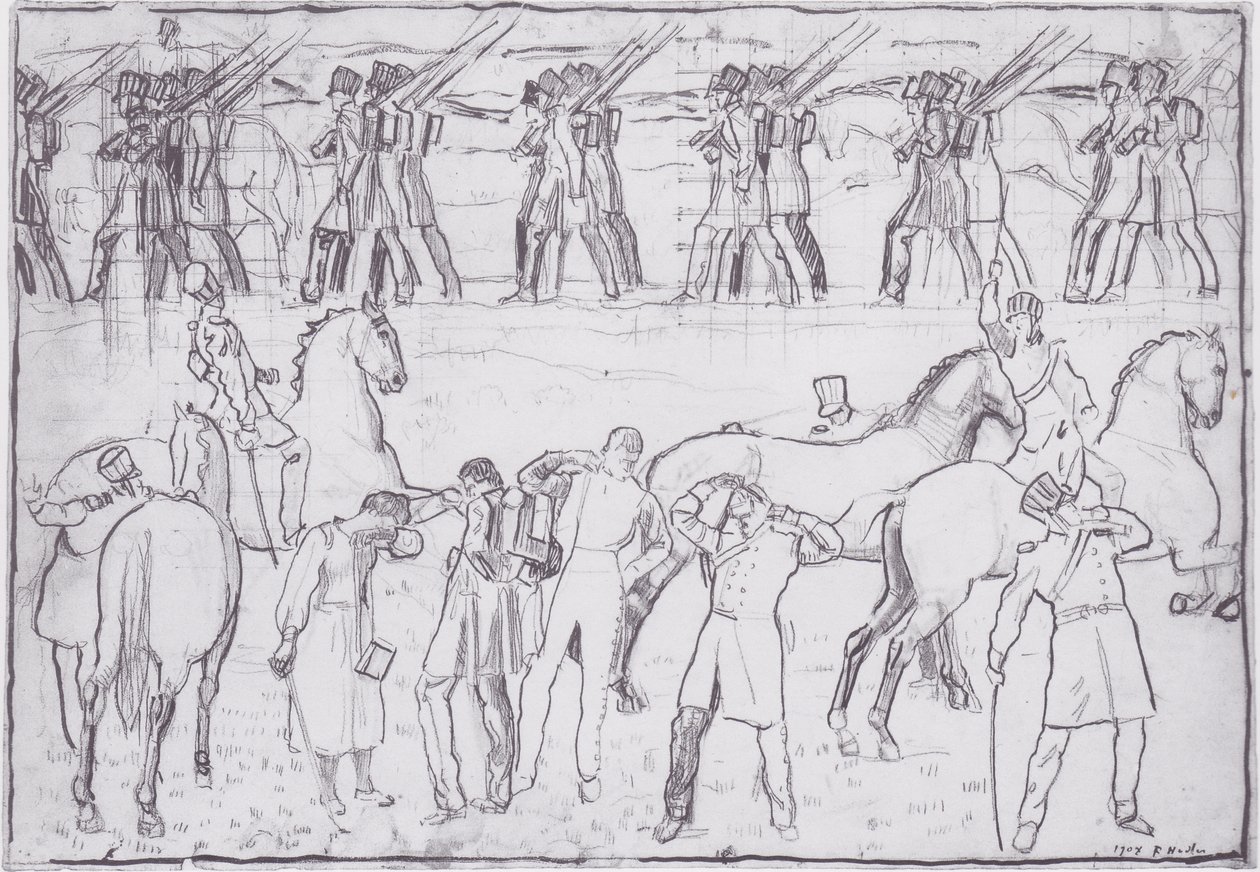 The Departure of German Students to the War of Liberation in 1813 by Ferdinand Hodler