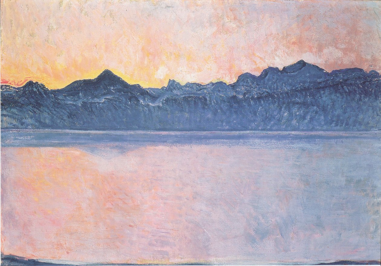 Lake Geneva with Mont-Blanc in Morning Light by Ferdinand Hodler